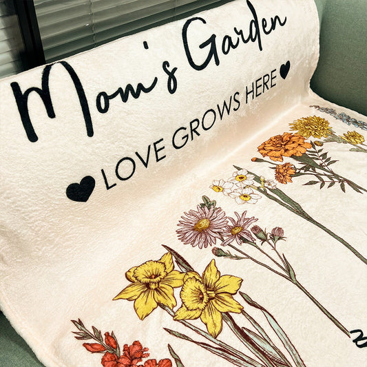 Mom's Garden is Her Children Customized Summer Blanket