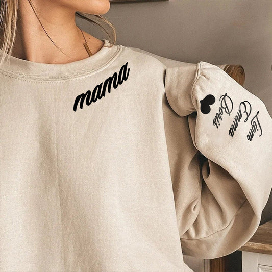 Mama Hoodie/Crewneck with Children Names on Sleeve