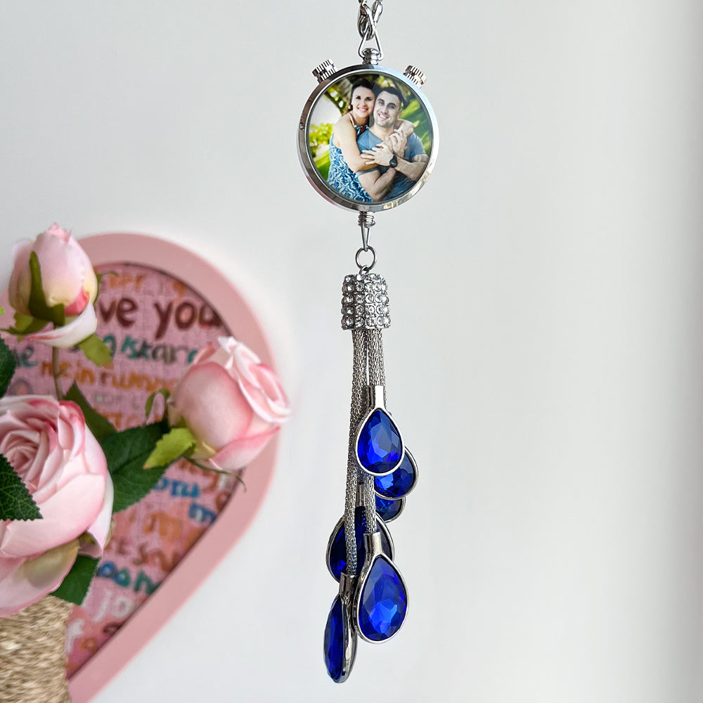 Personalized Photo Car Aromatherapy Lucky Crystal Pendant