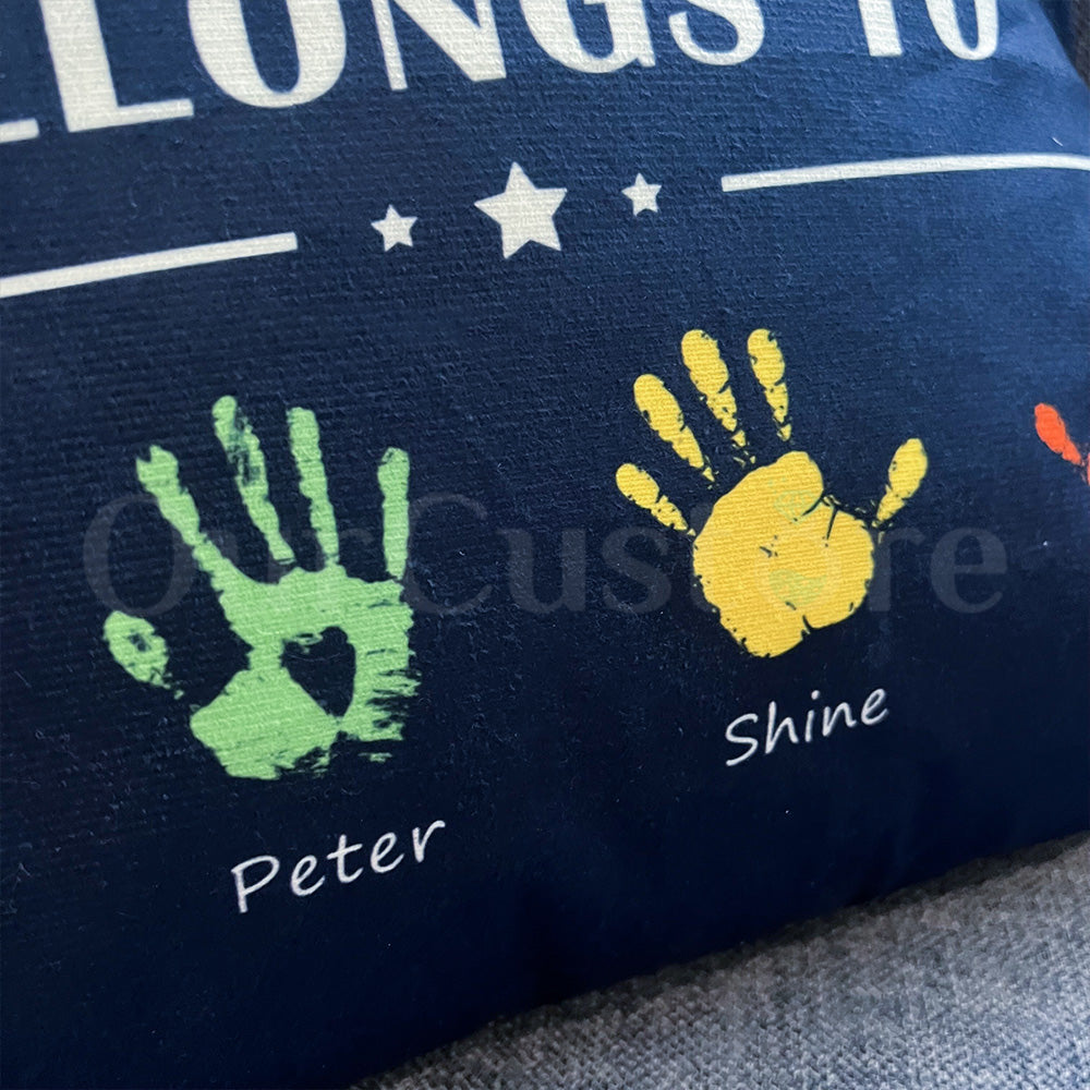 Personalized This Awesome Daddy Belongs to Pillow