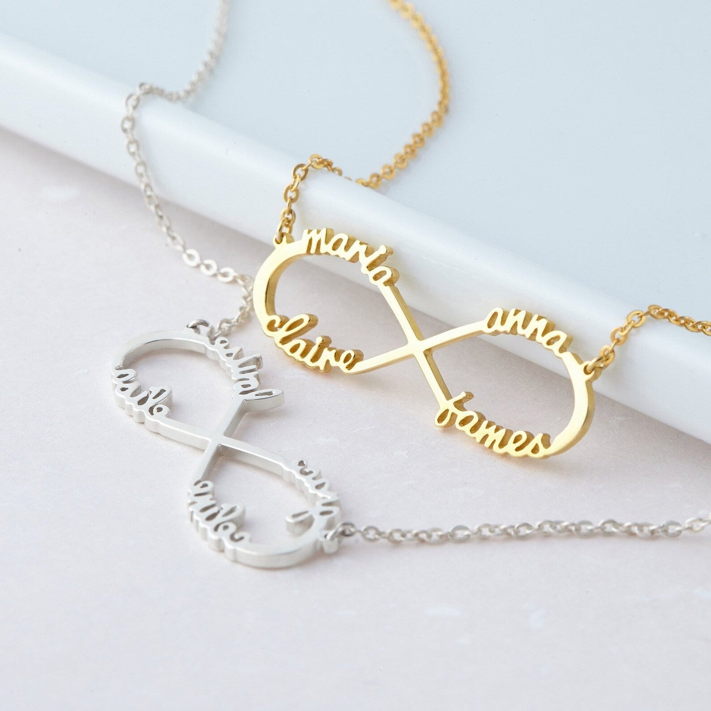 Personalized Infinity Necklace With Names