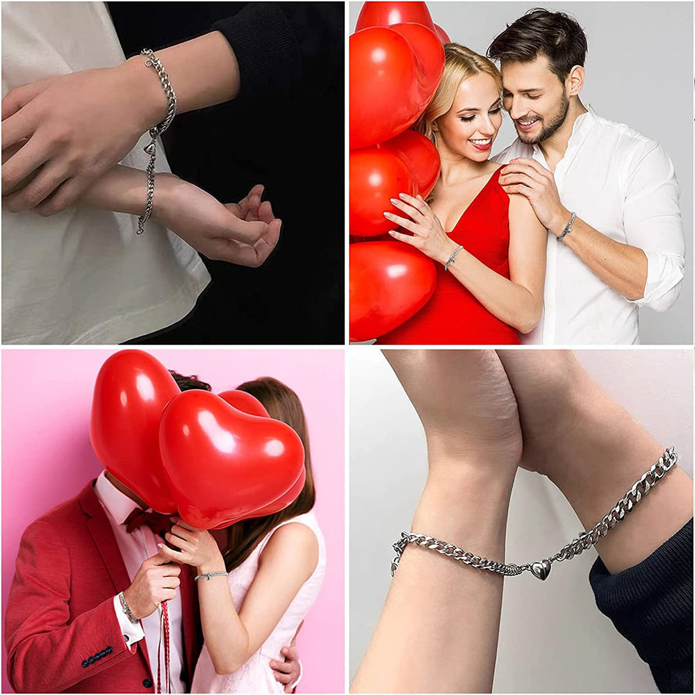 Heart-Shaped Couple Magnetic Bracelet, Couples Bracelets for Women Men（Buy One, Get One Free)