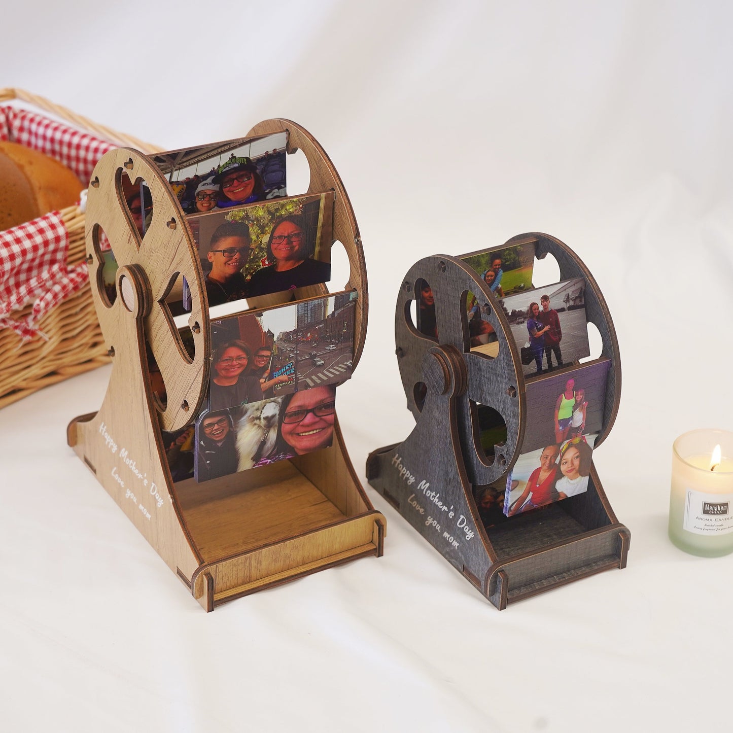 Personalized Mini Ferris Wheel with Photos, Best Gift For Her