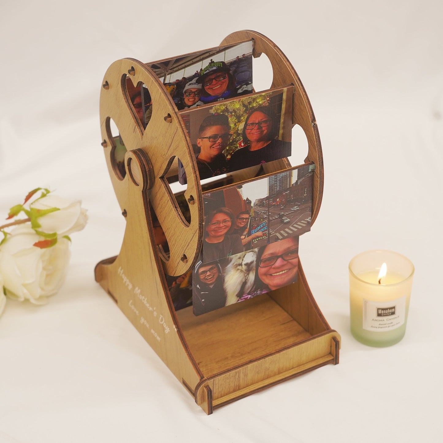 Personalized Mini Ferris Wheel with Photos, Best Gift For Her