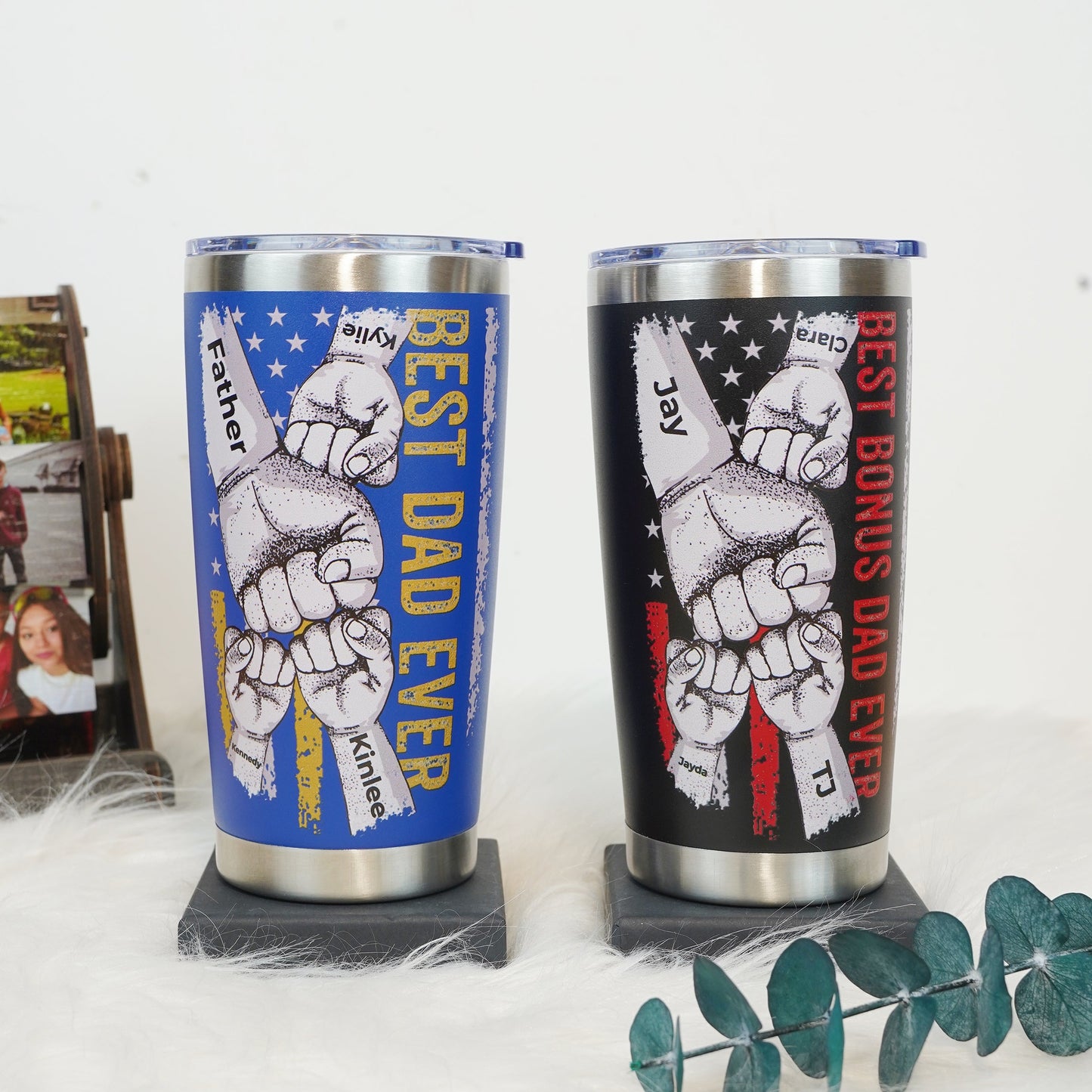 👨BEST DAD EVER Custom Stainless Steel Tumbler