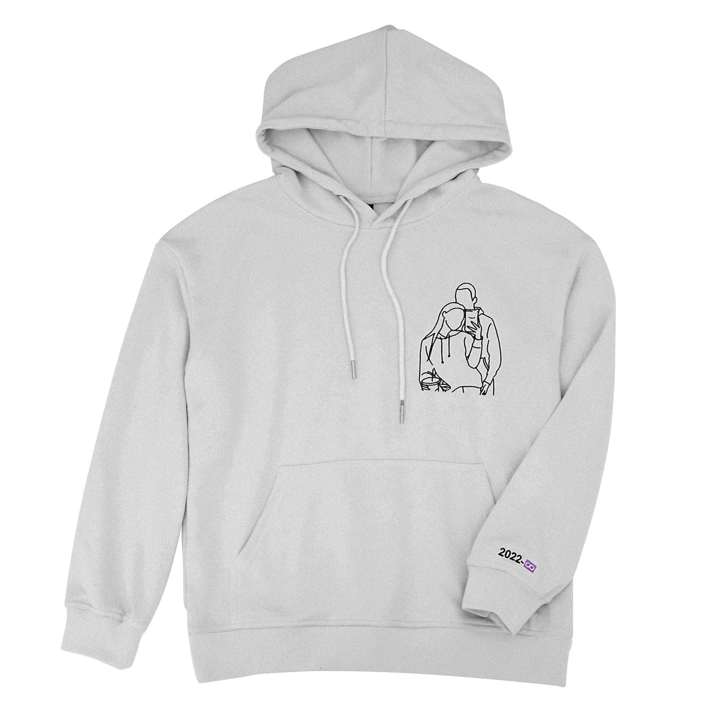 Custom Embroidered Line Drawing Hoodie