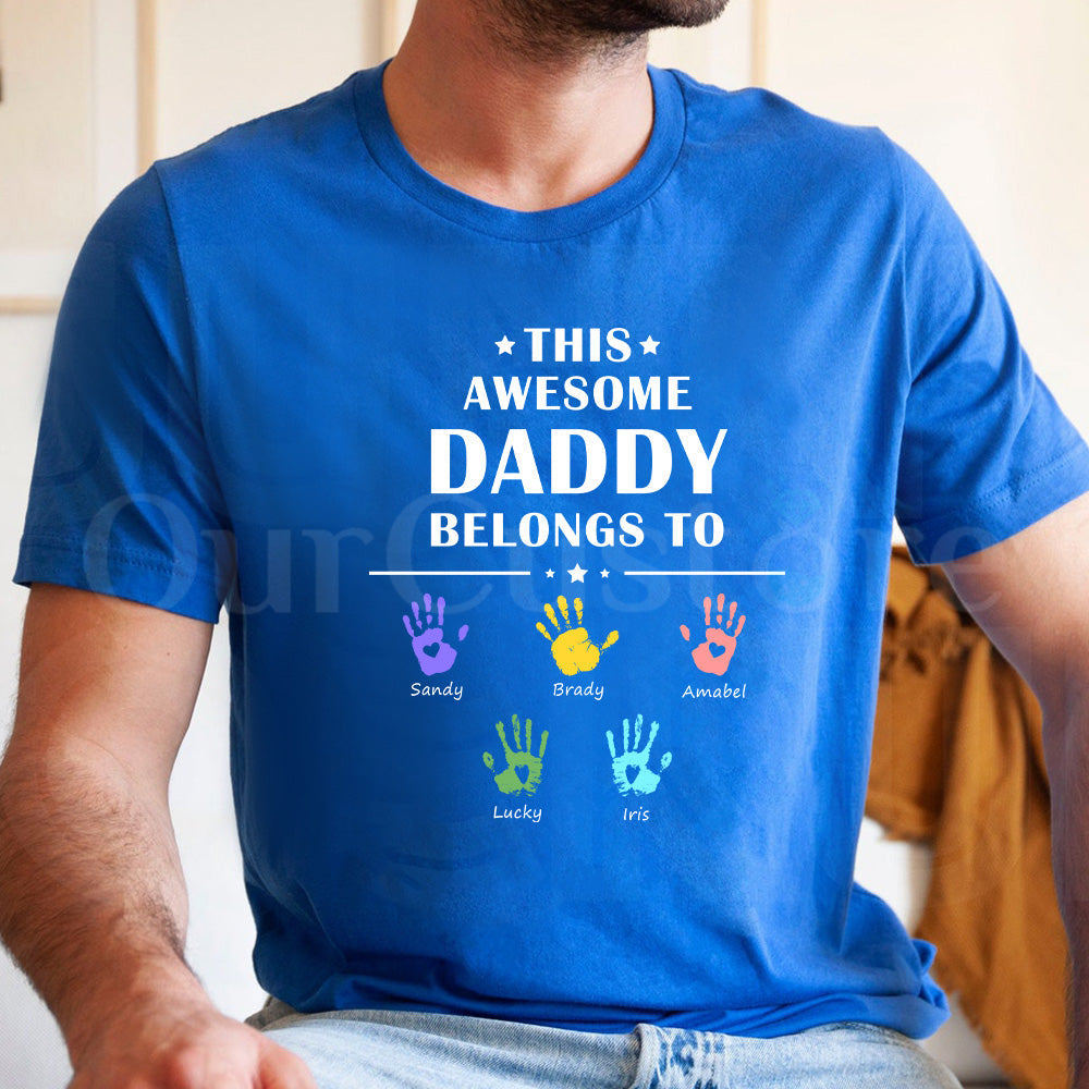 Personalized This Awesome Daddy Belongs to Hoodie/Crewneck/T-shirt