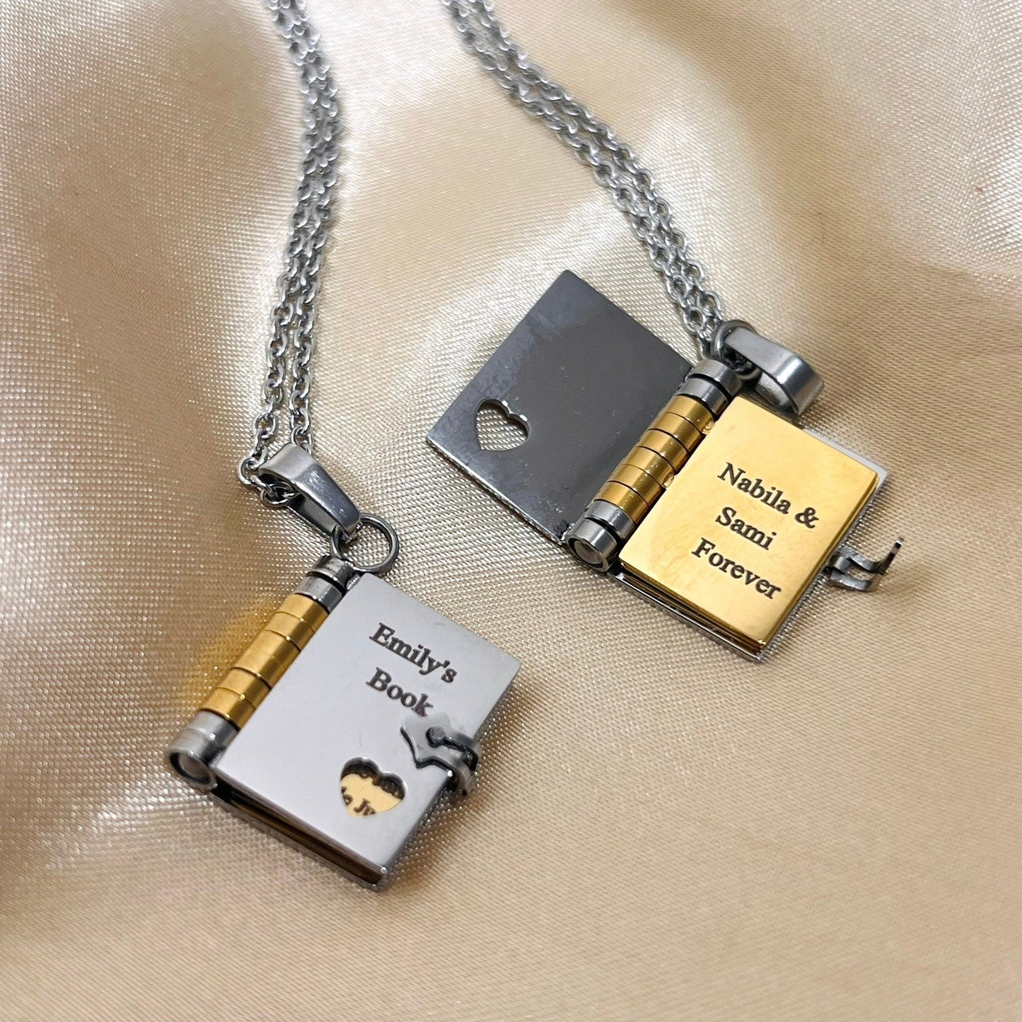 Book Necklace - Any Message Inside