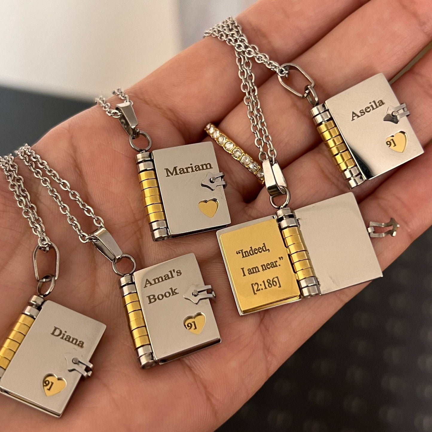 Book Necklace - Any Message Inside