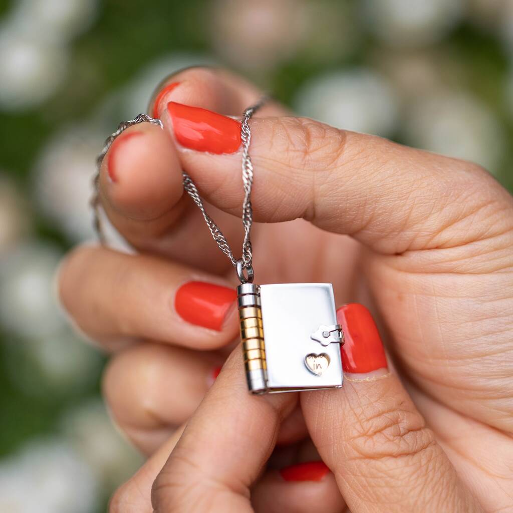 Book Necklace - Any Message Inside